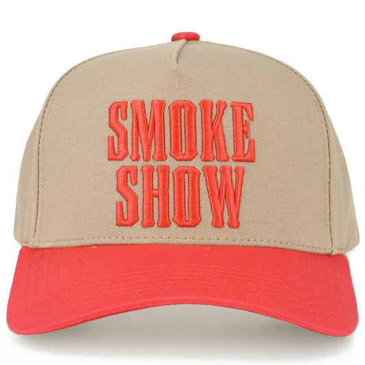 C.C SMOKE SHOW Letter on Two Tone Trucker Hat