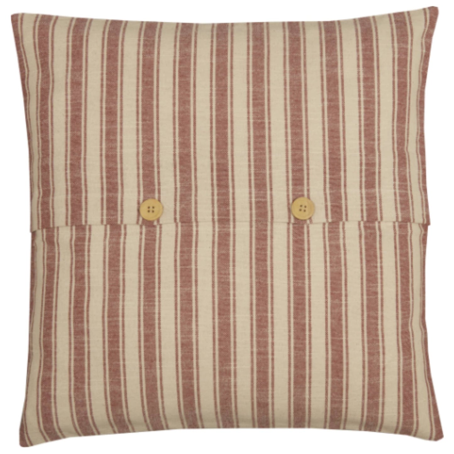 Market Place Red Ticking Stripe Pillow 20Lx20W