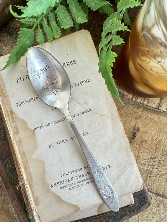 Jesus & Sweet Tea Vintage Stamped Spoon