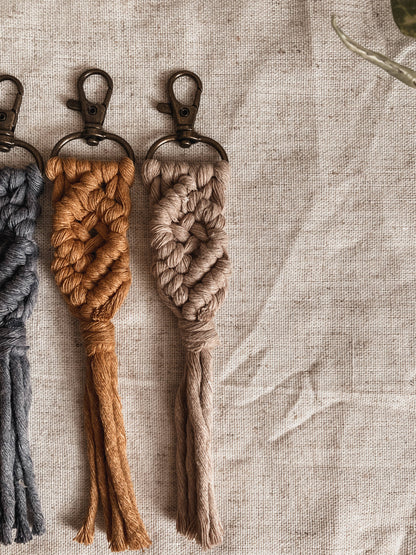 Neutrals Macrame Keychain | Bag Charm