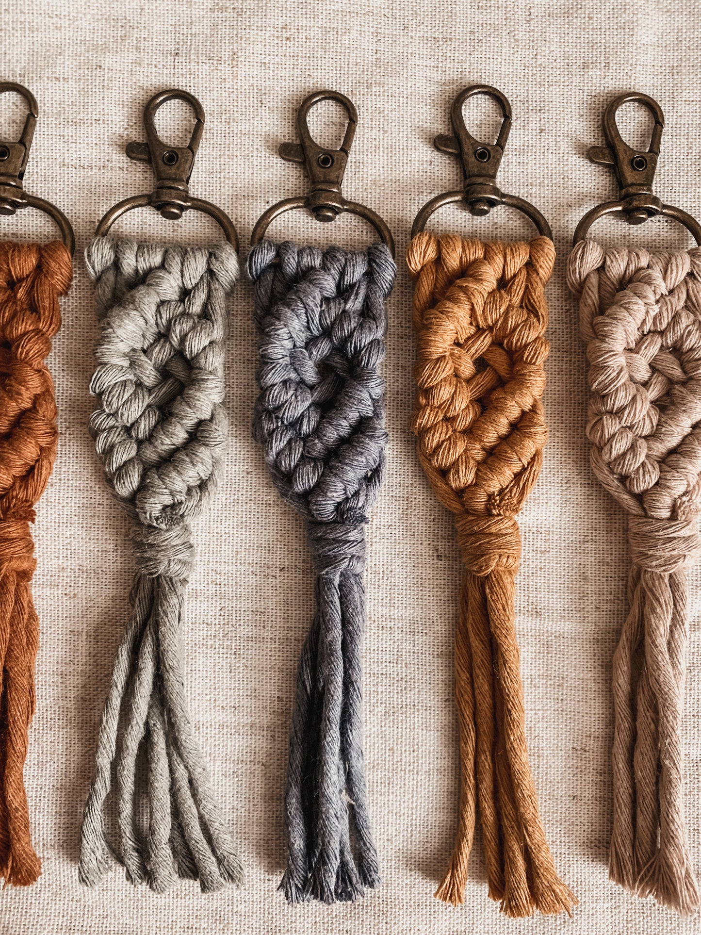 Neutrals Macrame Keychain | Bag Charm