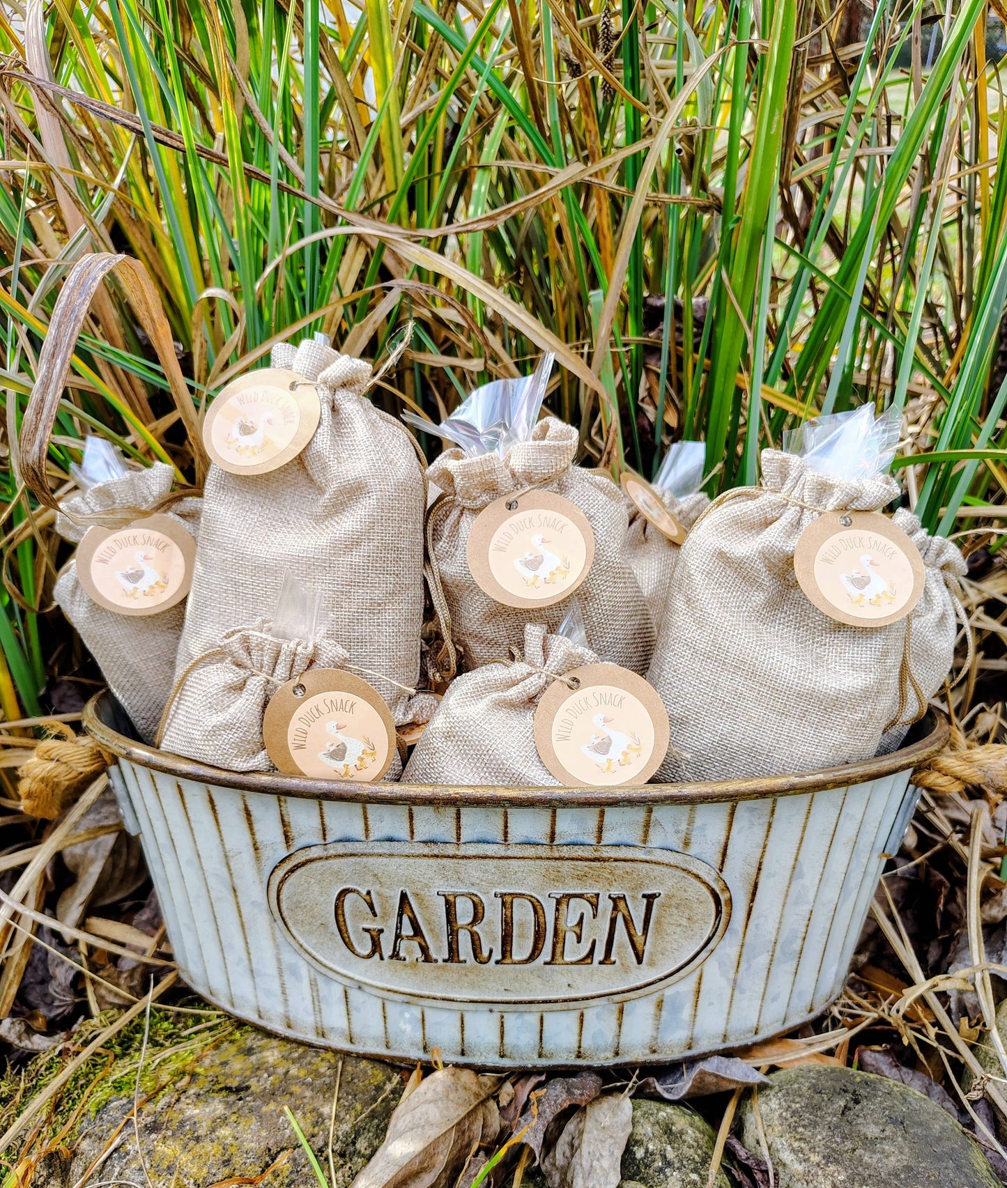 Wild Duck Snack in Burlap Bags