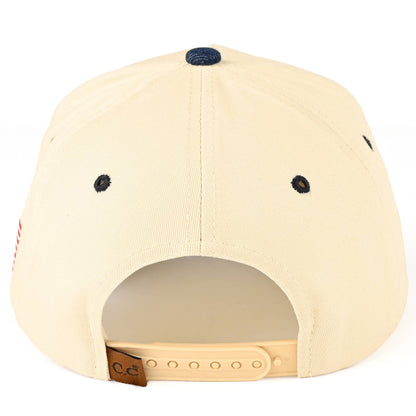 GOD BLESS AMERICA Letter Two Tone Trucker Cap