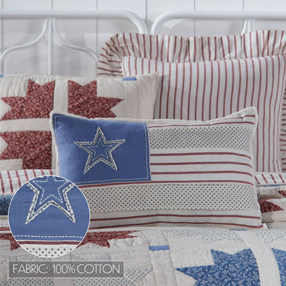 Celebration Patchwork Flag Pillow 14x22