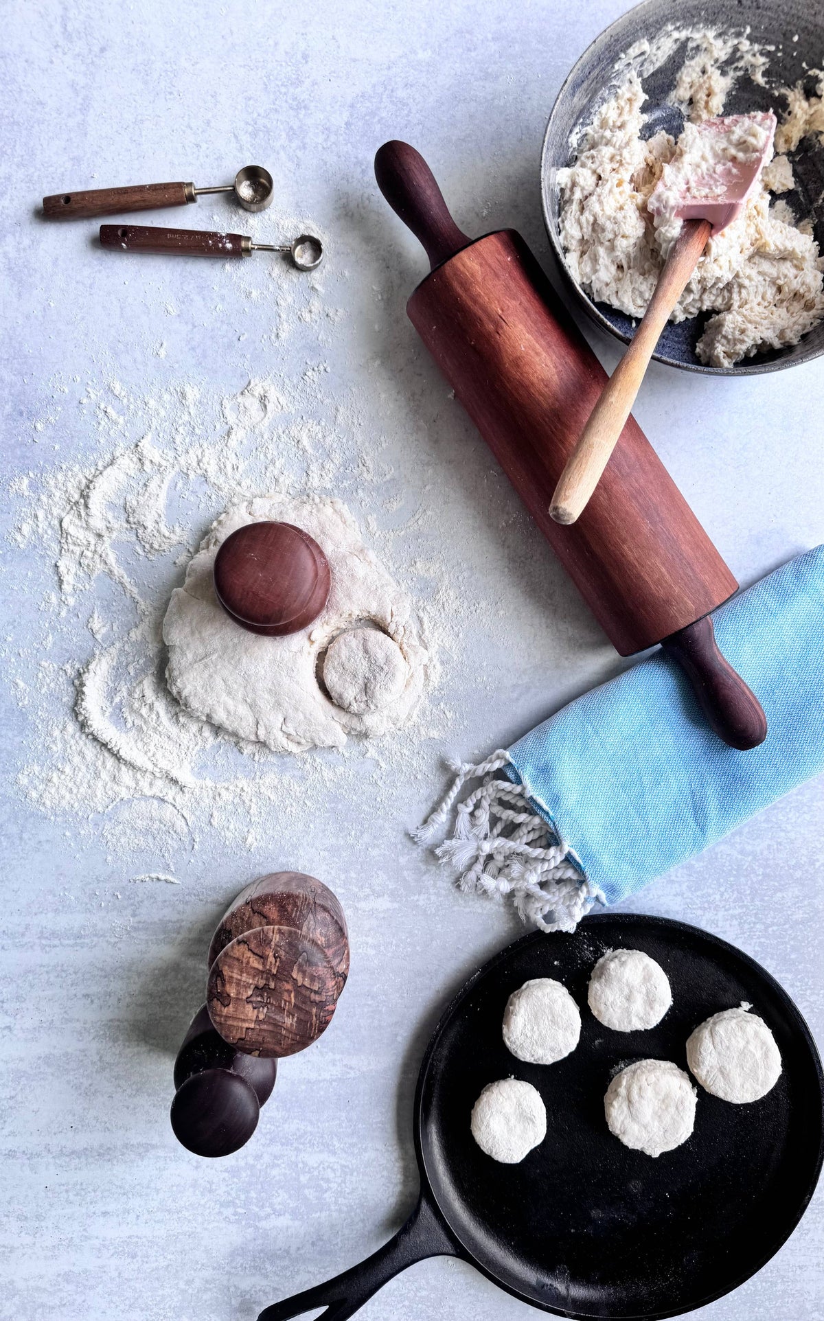 HANDMADE WOODEN BISCUIT CUTTER | BAKING TOOL | MADE IN USA