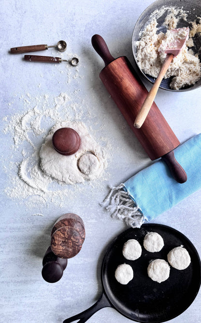 HANDMADE WOODEN BISCUIT CUTTER | BAKING TOOL | MADE IN USA