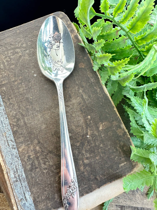 Plant Lady Vintage Stamped Spoon