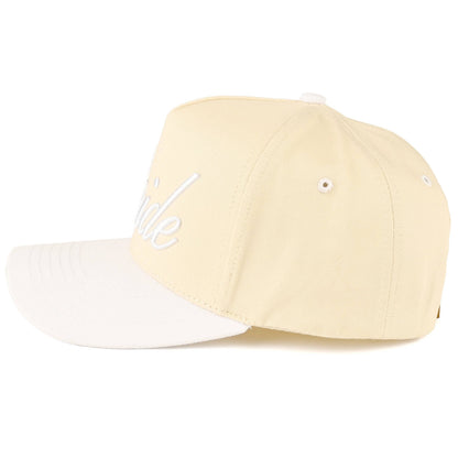 BRIDE Letter Embroidered Two Tone Trucker Cap