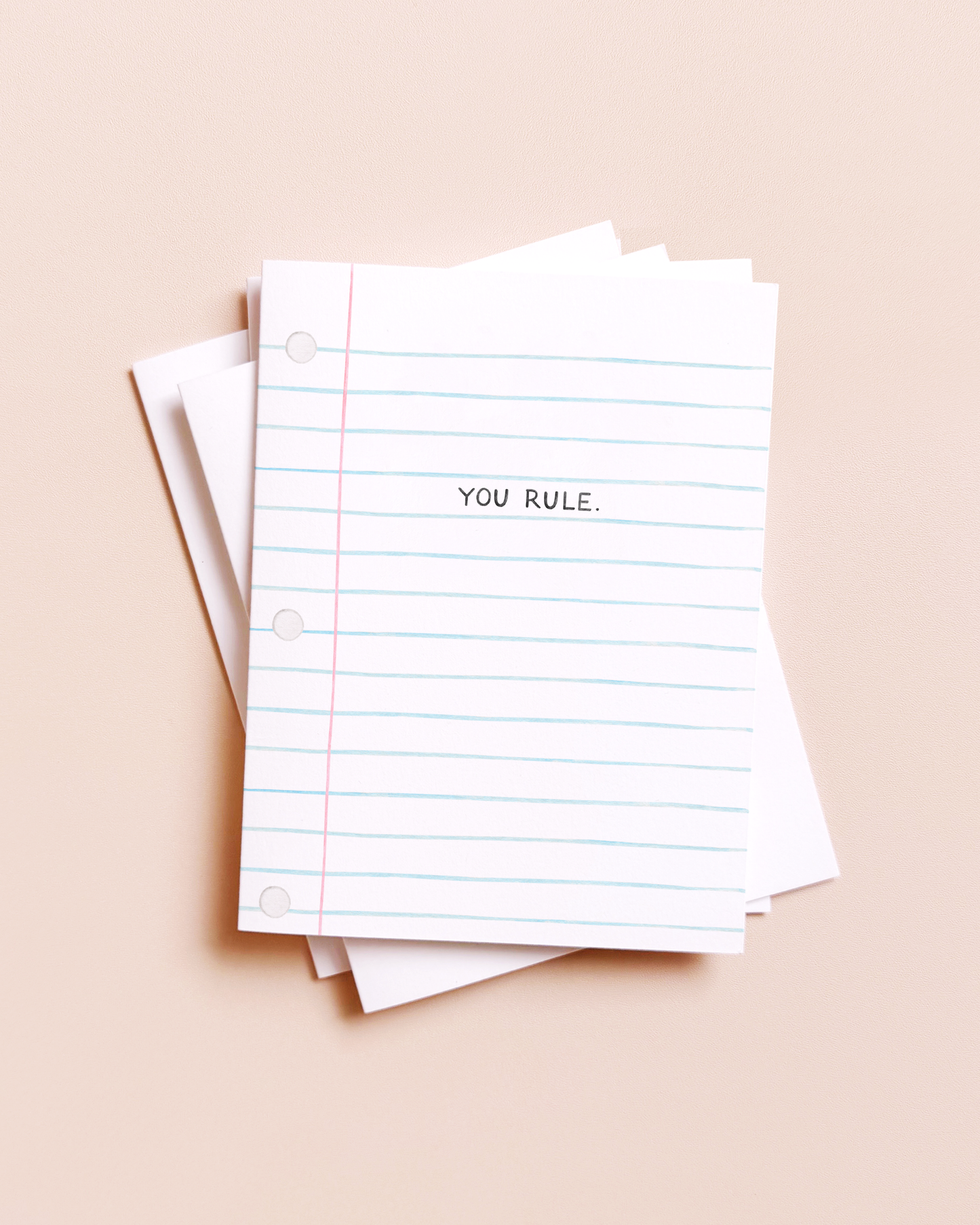 You Rule Notebook Paper — Teacher Appreciation Thanks Card