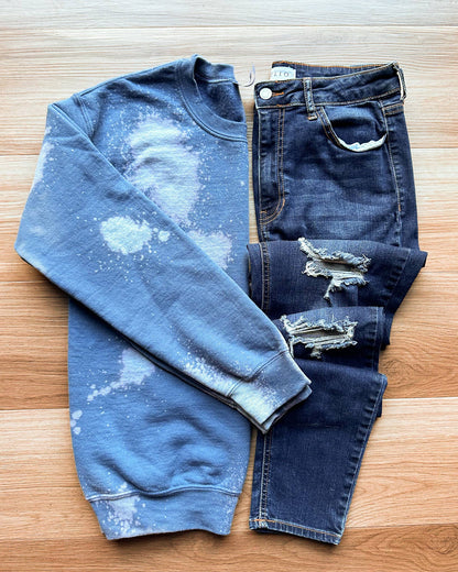 Bleached Indigo Sweatshirt