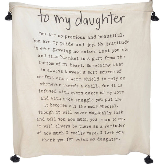 To My Daughter Throw Blanket