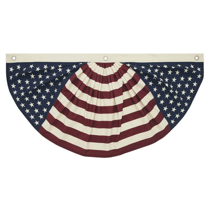 Americana Flag Bunting Red White Blue Patriotic 18x36