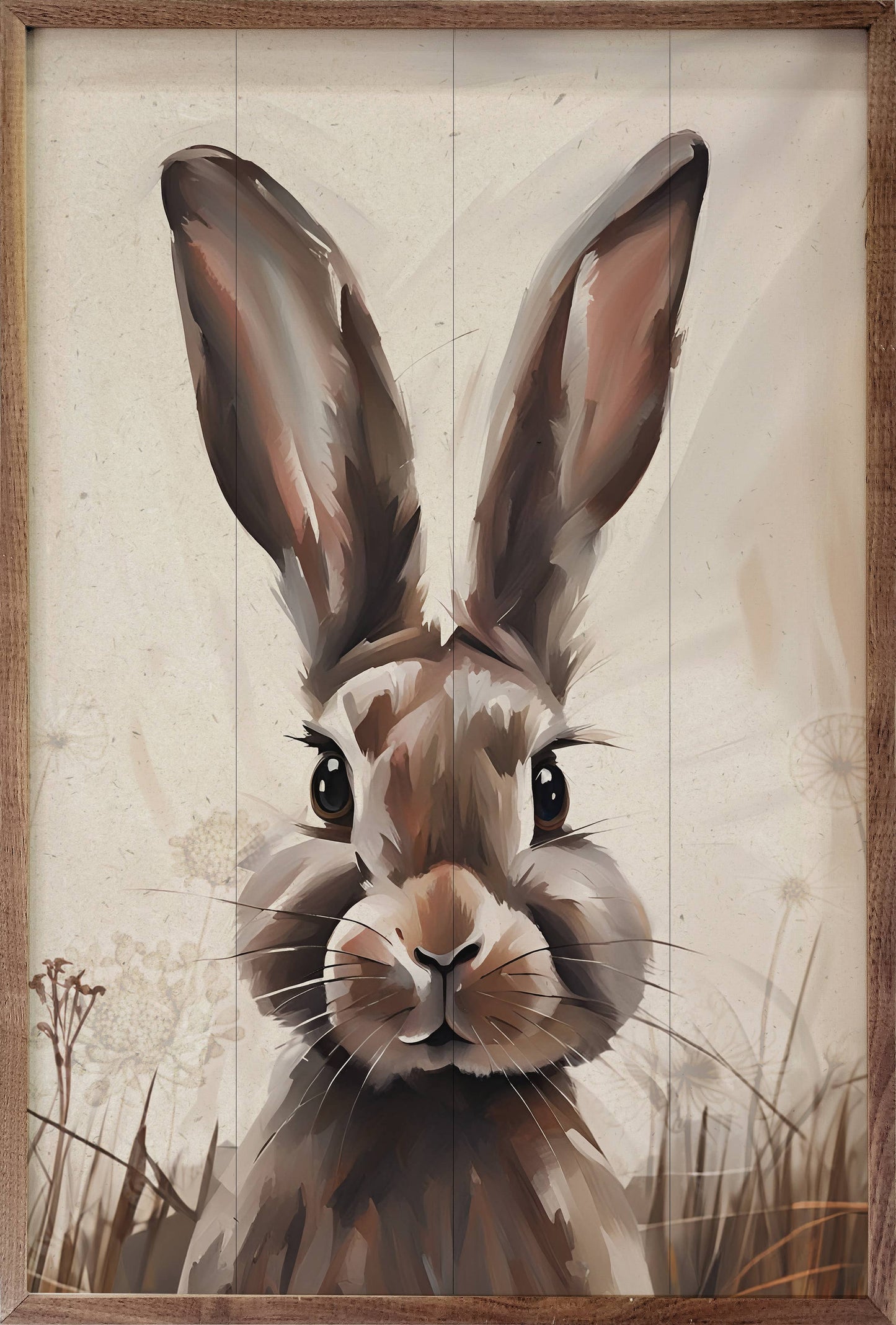 Peeking Brown Rabbit 5x8