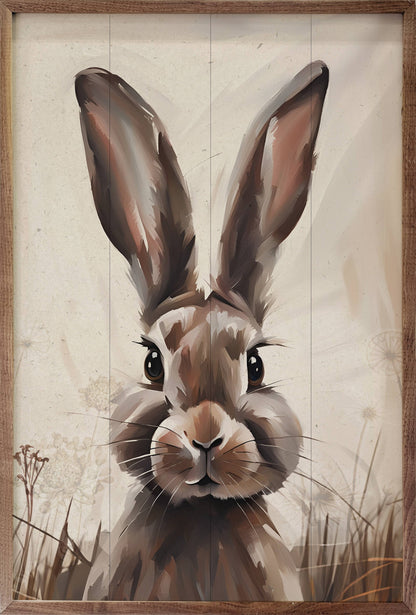 Peeking Brown Rabbit 5x8