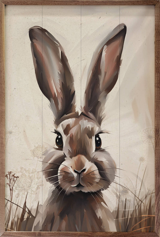 Peeking Brown Rabbit 5x8