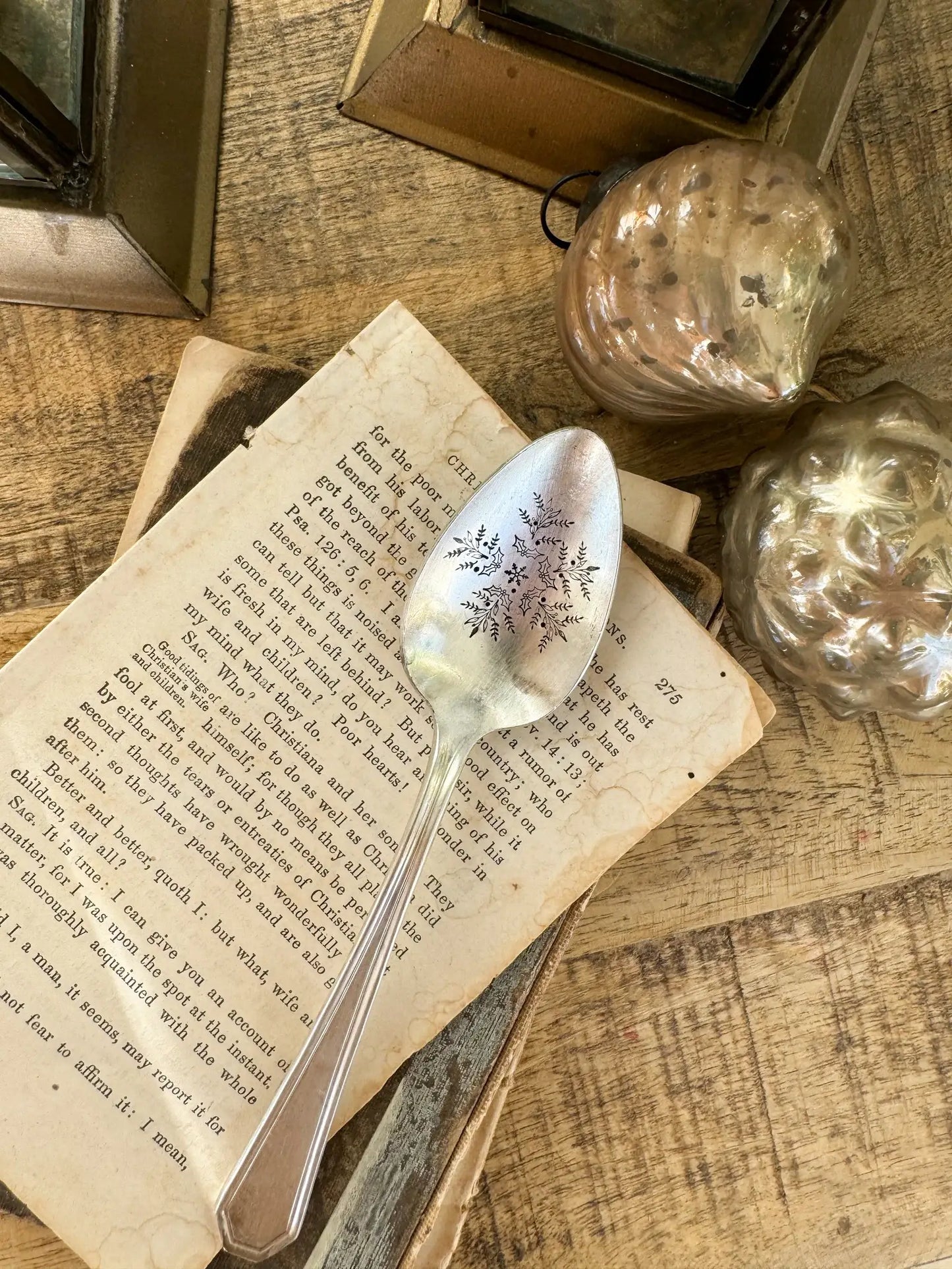 Snowflake Vintage Stamped Spoon
