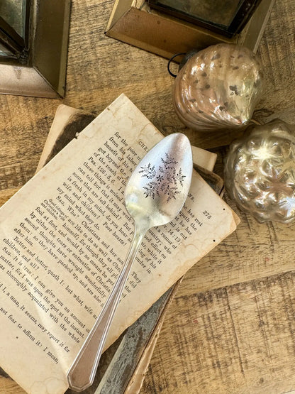 Snowflake Vintage Stamped Spoon