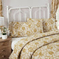 Dorset Gold Floral Ruffled King Pillow Case Set of 2 21x36+4