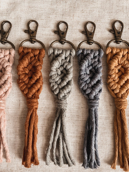 Neutrals Macrame Keychain | Bag Charm