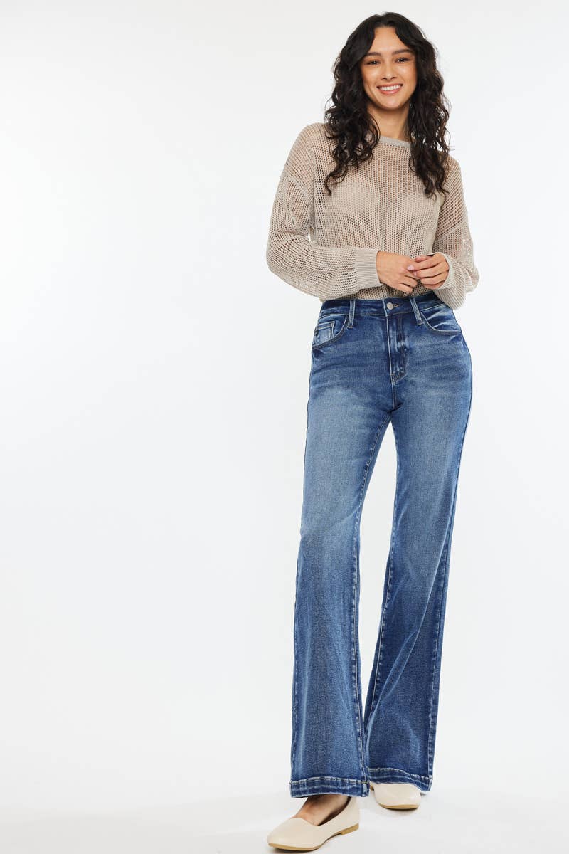 SUNRISE HIGH RISE WIDE LEG FLARE JEANS
