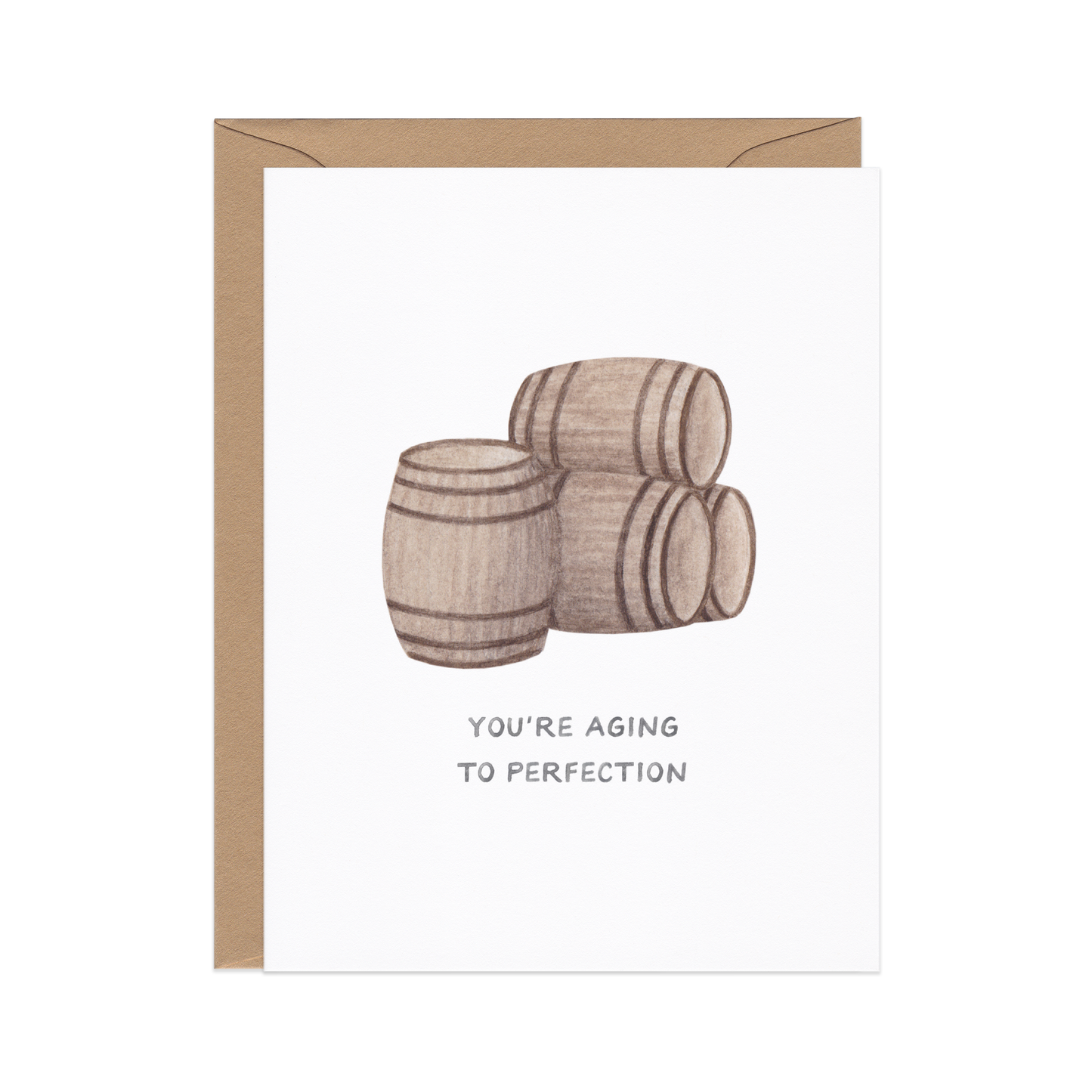 Aging To Perfection — Funny Whiskey / Wine Birthday Card