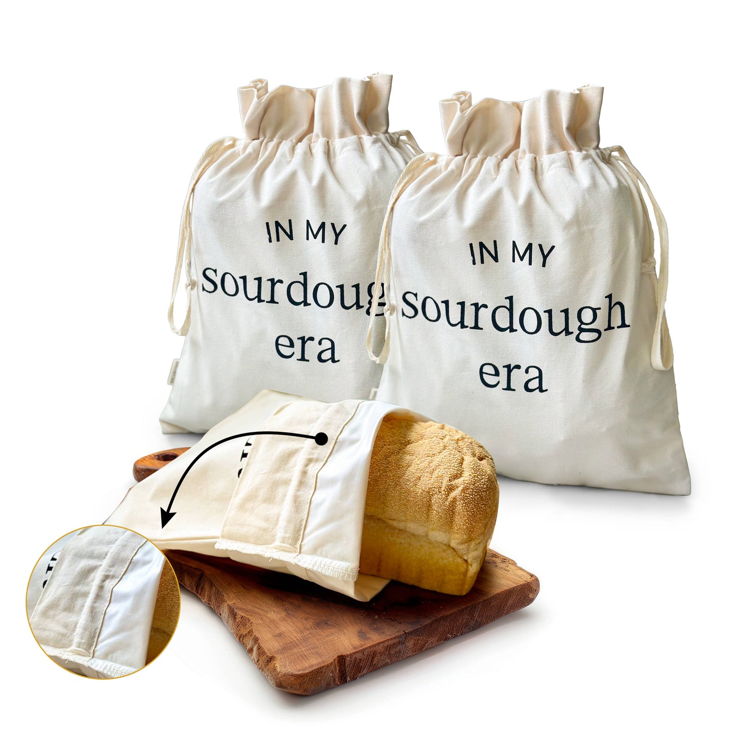 Reusable Bread Bag, Sourdough Storage and Tools, Bread Box