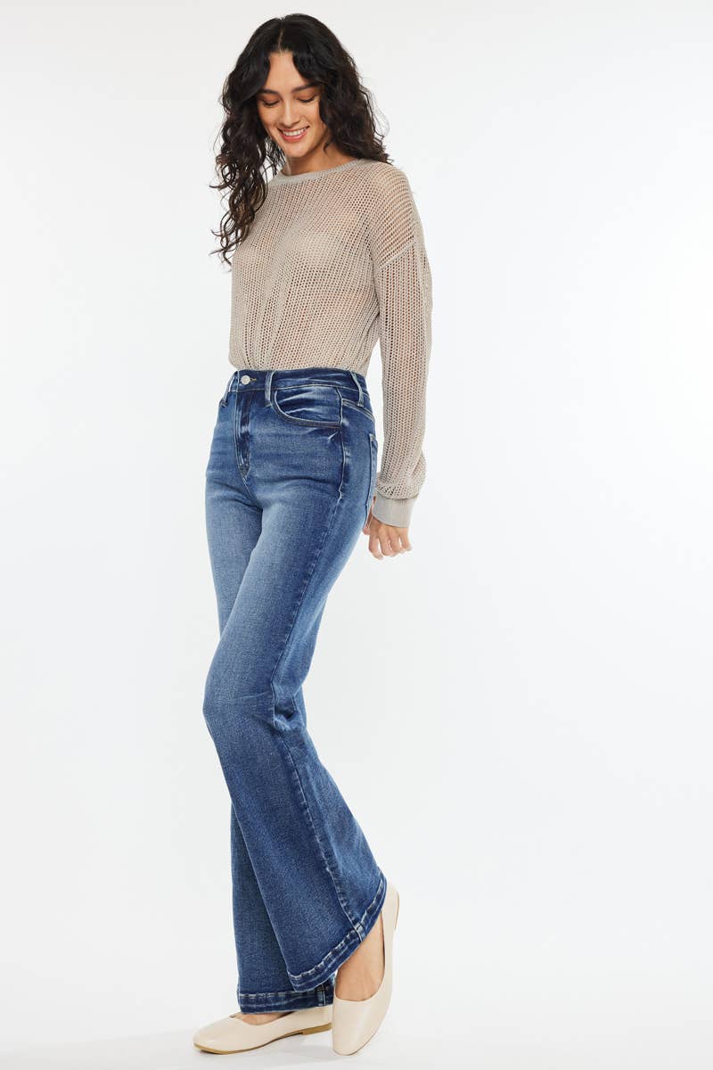 SUNRISE HIGH RISE WIDE LEG FLARE JEANS