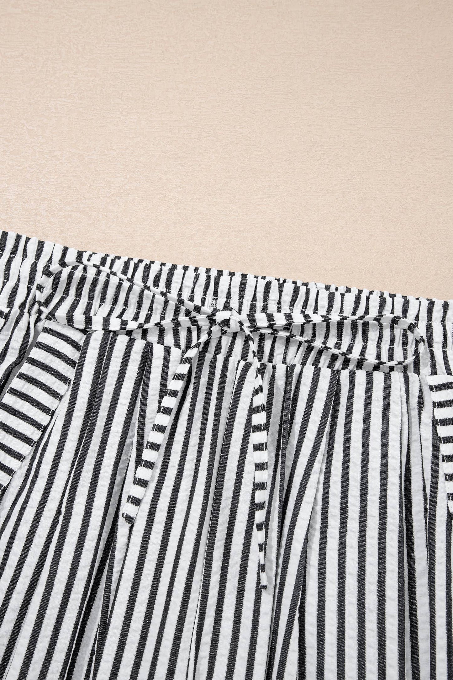 Stripe Wide Leg Casual Pants (S-4X)