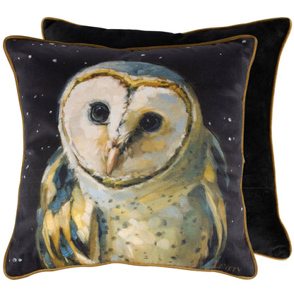 Night Barn Owl Pillow
