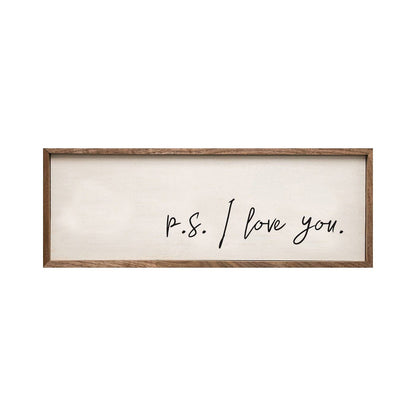 P.S. I Love You Script White 12x4x1.5