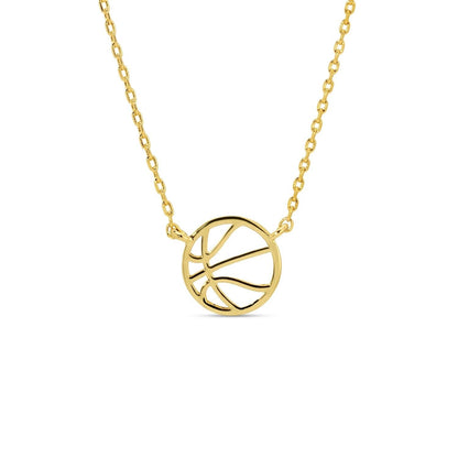 Game Day Minimalist Basketball Sports Necklace