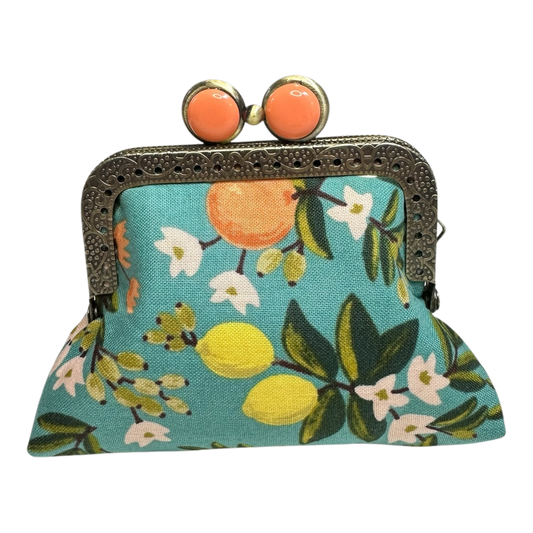 Kiki & Syds Mini Clutch Coin Purse - Citrus Teal
