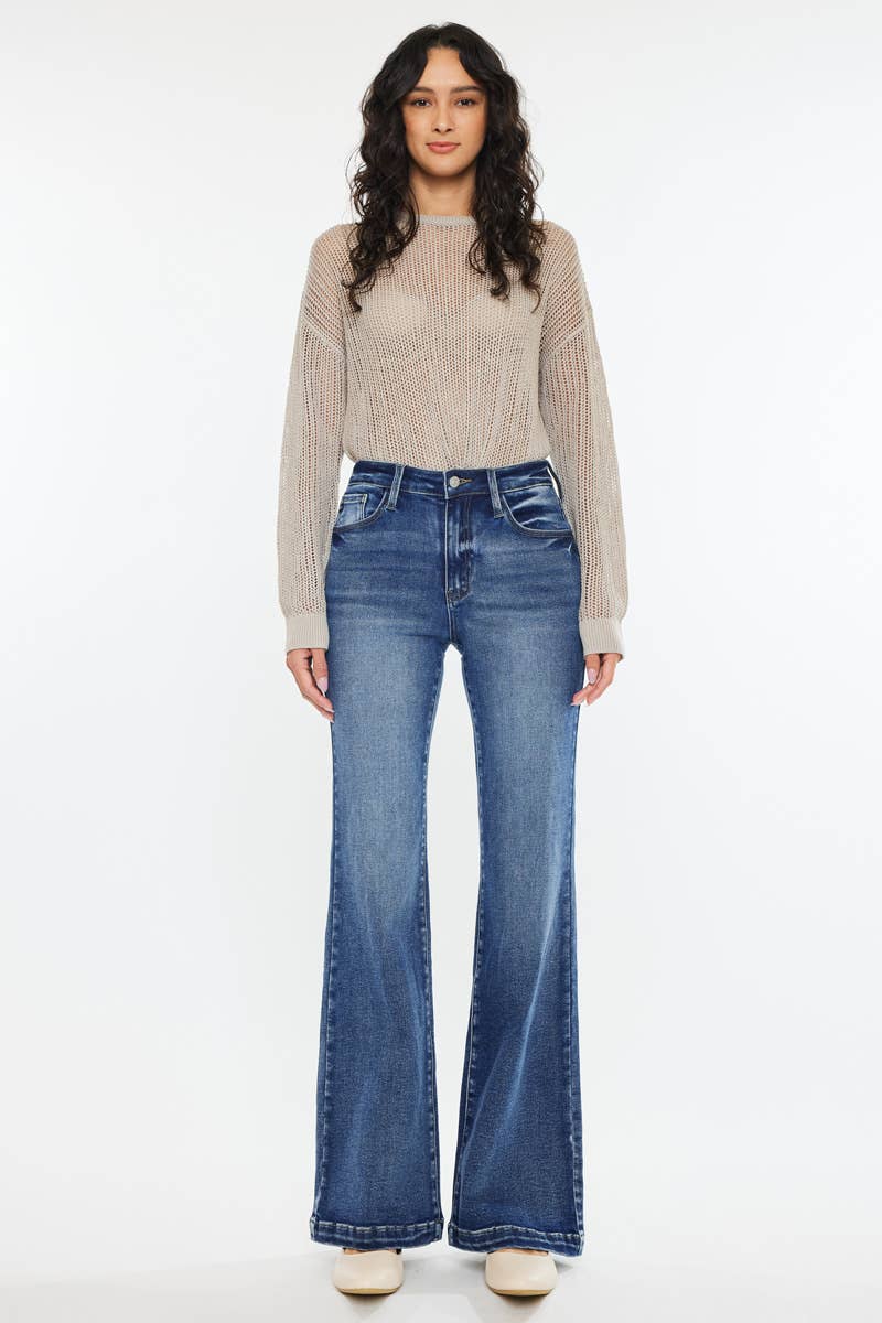SUNRISE HIGH RISE WIDE LEG FLARE JEANS
