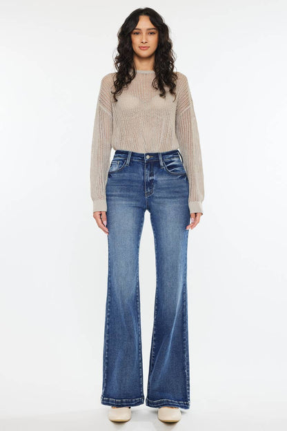 SUNRISE HIGH RISE WIDE LEG FLARE JEANS