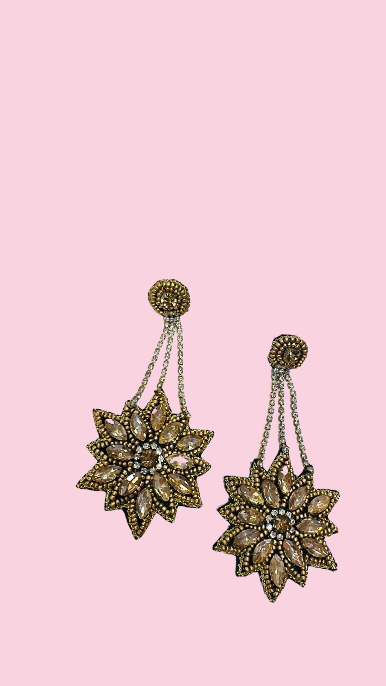 Star Drop Gold  Earring