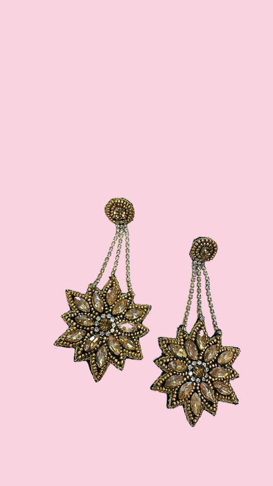 Star Drop Gold  Earring
