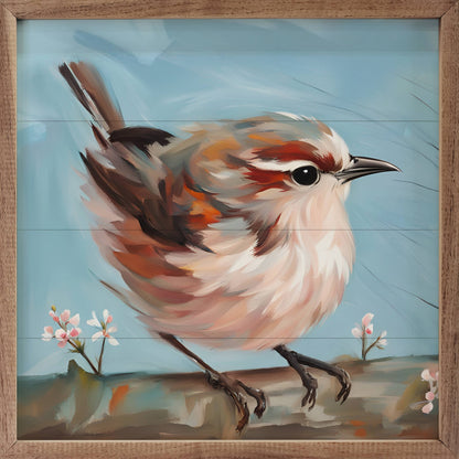 Bird On Thick Branch