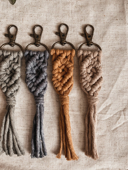 Neutrals Macrame Keychain | Bag Charm