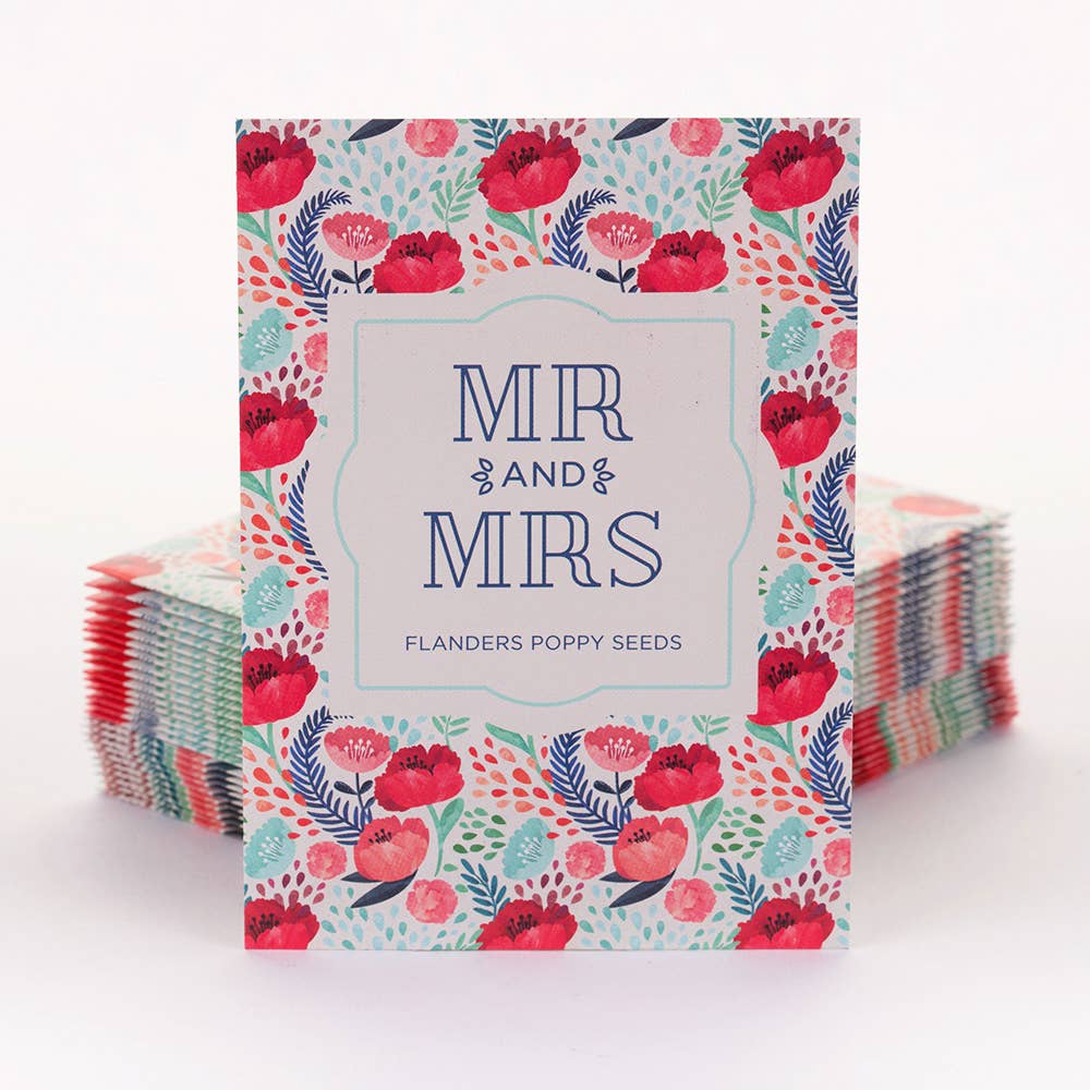 Mr. and Mrs. Wedding - Poppy Seed Packets
