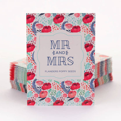 Mr. and Mrs. Wedding - Poppy Seed Packets