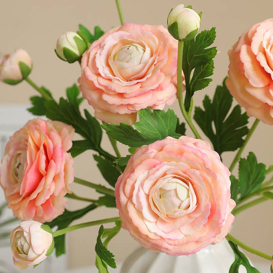 18"-Real Touch Ranunculus with 2 buds