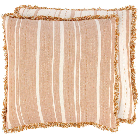Striped Rust Pillow
