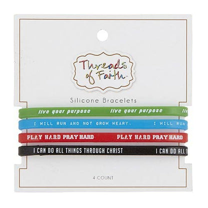 Silicone Bracelet Live 4pk