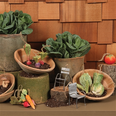 Rustic Terra Cotta Cylinder - Lrg - Antique Red