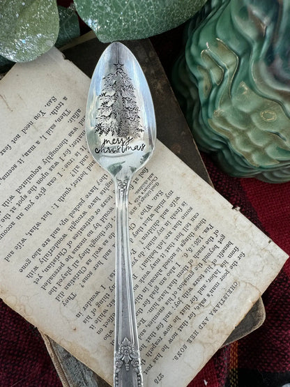 Merry Christmas Vintage Stamped Spoon