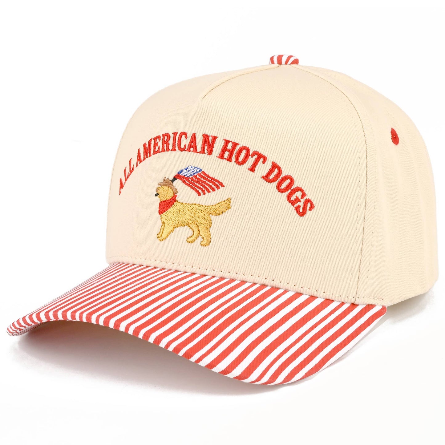 C.C ALL AMERICAN HOT DOGS Letter on Two Tone Trucker Hat
