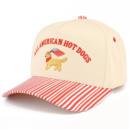 C.C ALL AMERICAN HOT DOGS Letter on Two Tone Trucker Hat