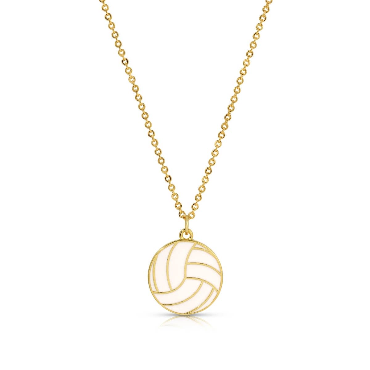 Perfect Serve! Enamel Volleyball Necklace
