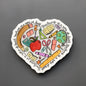 Teaching is a Work of Heart Sticker