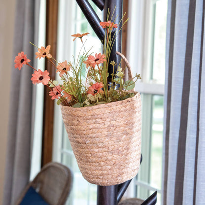 Woven Seagrass Wall Planter Basket